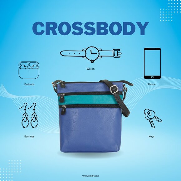 Leather Women’s Crossbody Sling Bag – Multicolour Shoulder Purse Daily Use - Picture 4 of 11